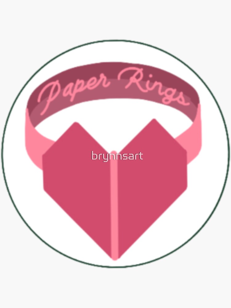 "paper rings" Sticker for Sale by brynnsart Redbubble