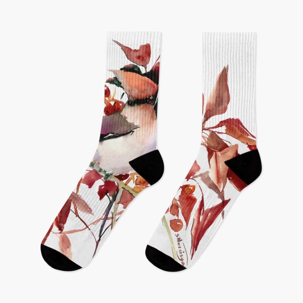 Item preview, Waxwing Bird and Berries designed and sold by surenart.