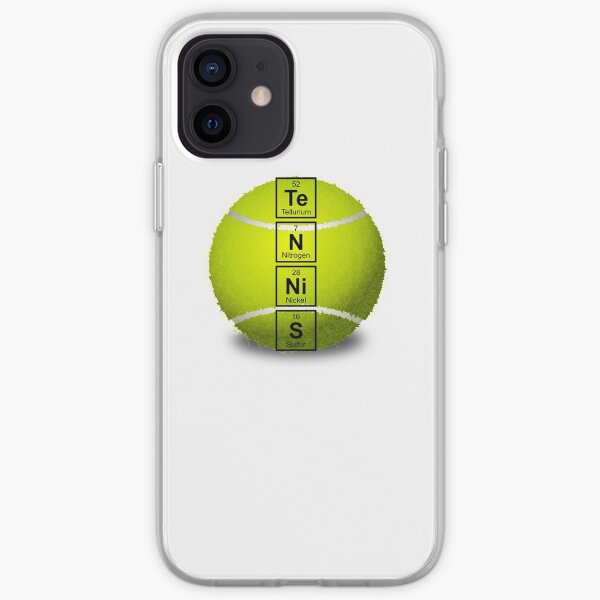 Super cadeau de tennis pour les joueurs de tennis | le tennis est une science, tableau périodique | orthographe des éléments périodiques Coque souple iPhone