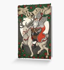 Nordic Santa - Red Greeting Card