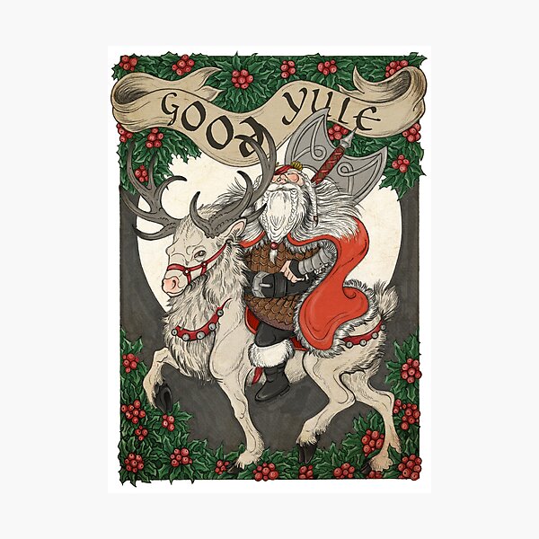 Nordic Santa - Red Photographic Print