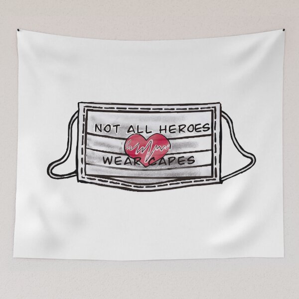 Item preview, Not all Heroes wear capes - Face mask  designed and sold by aadventures.