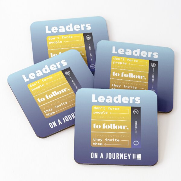 Item preview, Leaders don't force people to follow, they invite them on a journey designed and sold by quotesonposters.