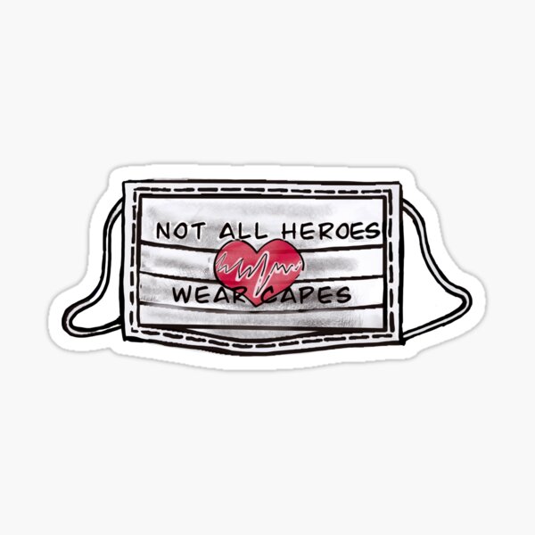 Item preview, Not all Heroes wear capes - Face mask  designed and sold by aadventures.