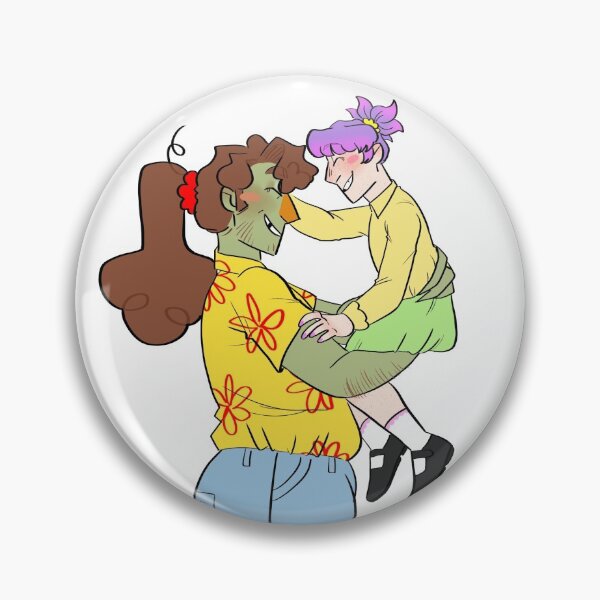 Item preview, flower kid button designed and sold by slashergroupie.
