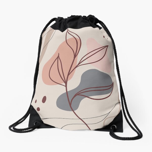 Modern plants Drawstring Bag