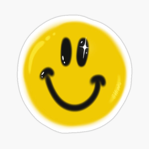 Airbrush Smiley Sticker