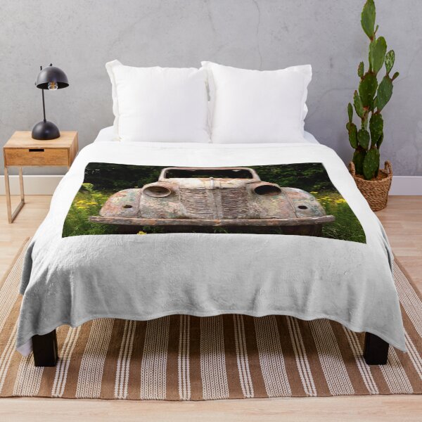 Item preview, Old car in the grave yard, car cemetery. designed and sold by Pennylanemerch.