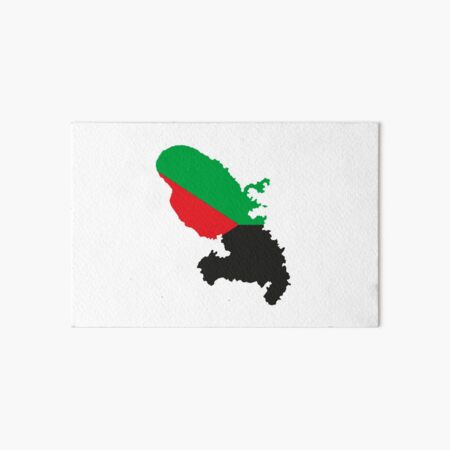 Aperçu de l'œuvre Martinique en rouge vert et noir créée et vendue par Goon973.