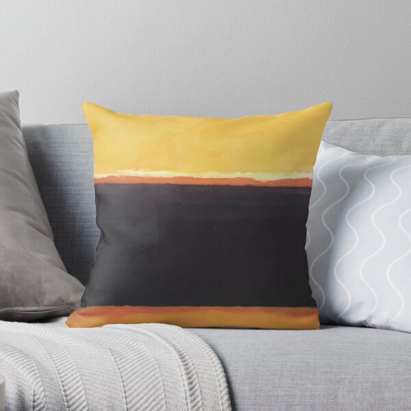 Mark Rothko | Yellow, Charcoal, Brown Throw Pillow