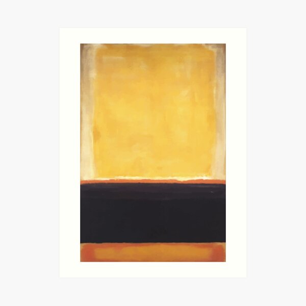 Mark Rothko | Yellow, Charcoal, Brown Art Print