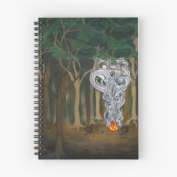 Item preview, Forest campfire on a mountain path in the style of J.R.R.Tolkien designed and sold by Designwebjae.