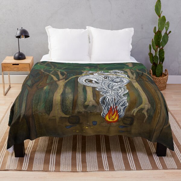 Item preview, Forest campfire on a mountain path in the style of J.R.R.Tolkien designed and sold by Designwebjae.