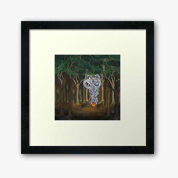 Item preview, Forest campfire on a mountain path in the style of J.R.R.Tolkien designed and sold by Designwebjae.