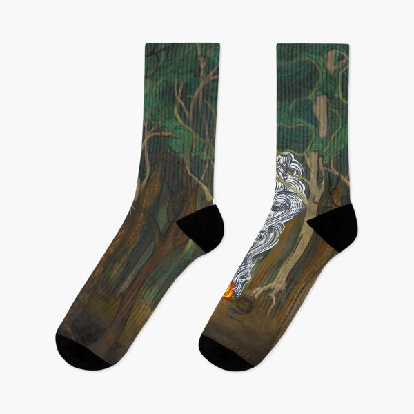 Item preview, Forest campfire on a mountain path in the style of J.R.R.Tolkien designed and sold by Designwebjae.