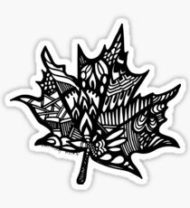 Leaf_black Sticker