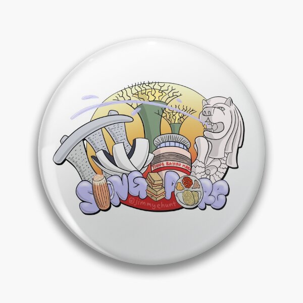 Item preview, Singapore Icons Cartoon Graffiti  designed and sold by jimmyehunt.