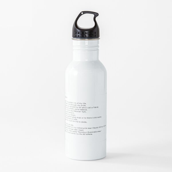 lawrence of arabia poem Water Bottle