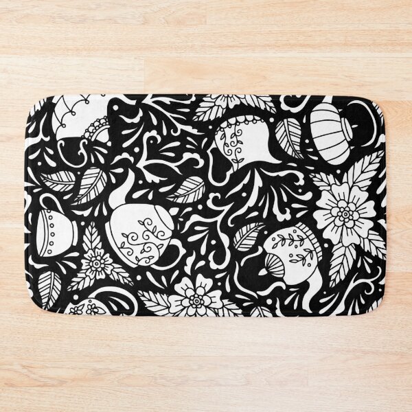 Item preview, Tea Time Black and White || Tea Pot || Tea Cup || Tea Party designed and sold by Hilary Leslie.