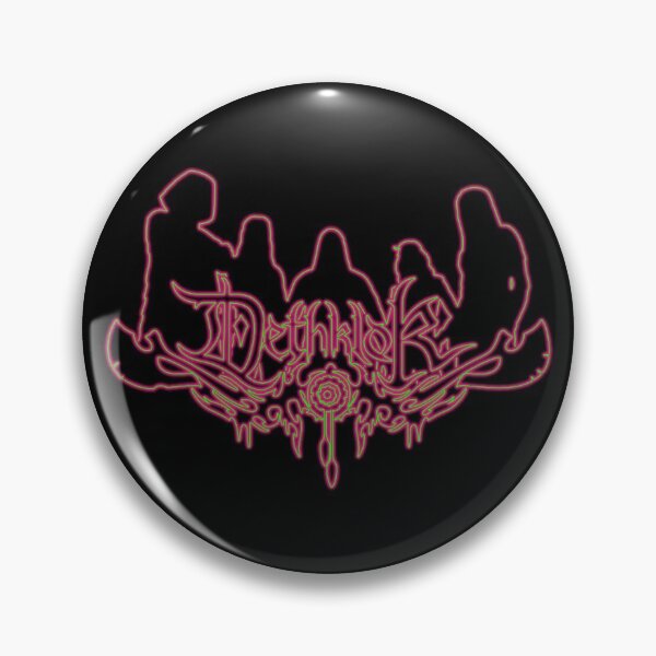 Item preview, Toxic Glow Neon Sign Dethklok Logo with Band Member Silhouette on Black designed and sold by gkillerb.