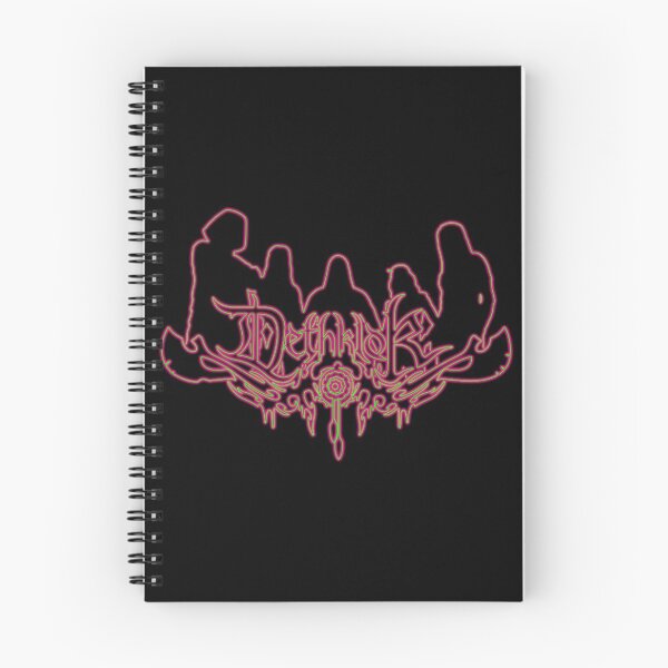 Item preview, Toxic Glow Neon Sign Dethklok Logo with Band Member Silhouette on Black designed and sold by gkillerb.
