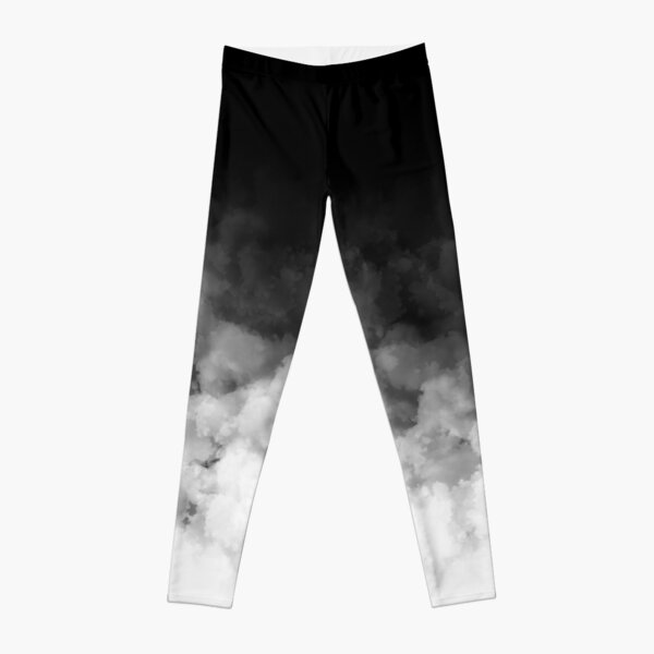 Ombre Blanco y Negro Mínimo Leggings