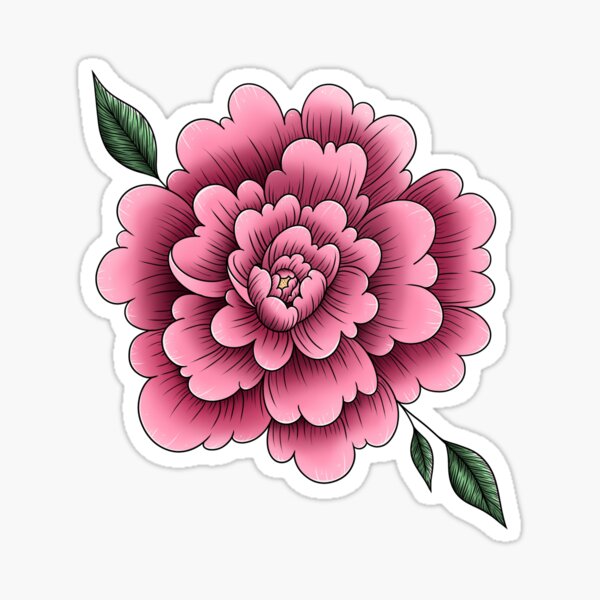 Big Peony Sticker