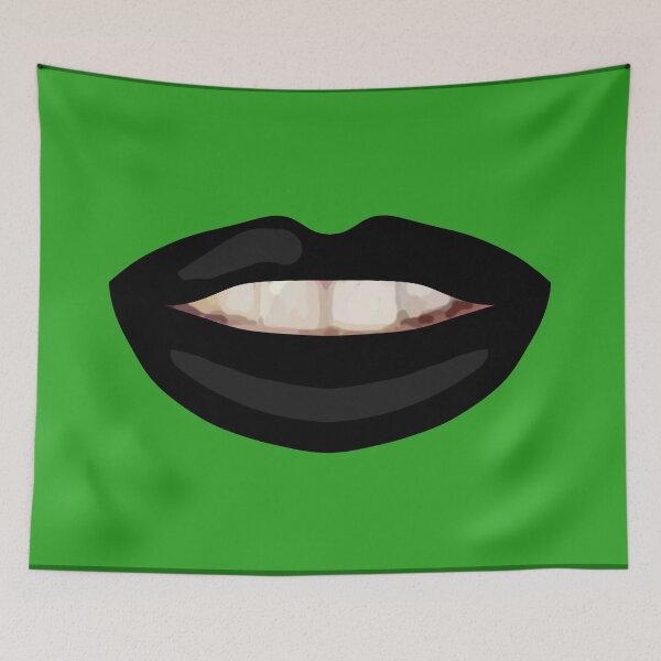 Item preview, Mouth Teeth Smile Black Lips Green Bg designed and sold by joanstratton.
