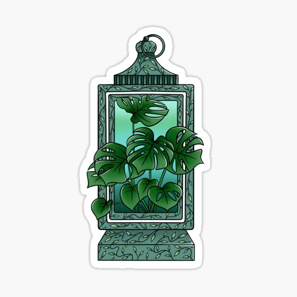 Monstera Lantern Sticker