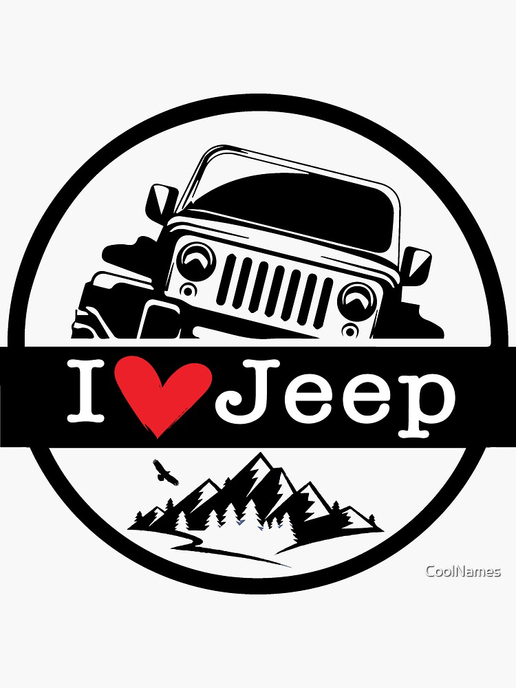 "Jeep Lover" Sticker by CoolNames Redbubble