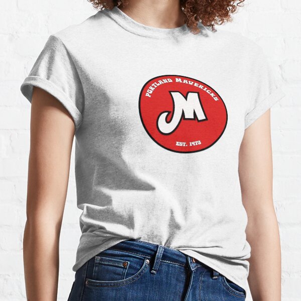 Portland Mavericks Word Mark Logo T-Shirt Women's Red