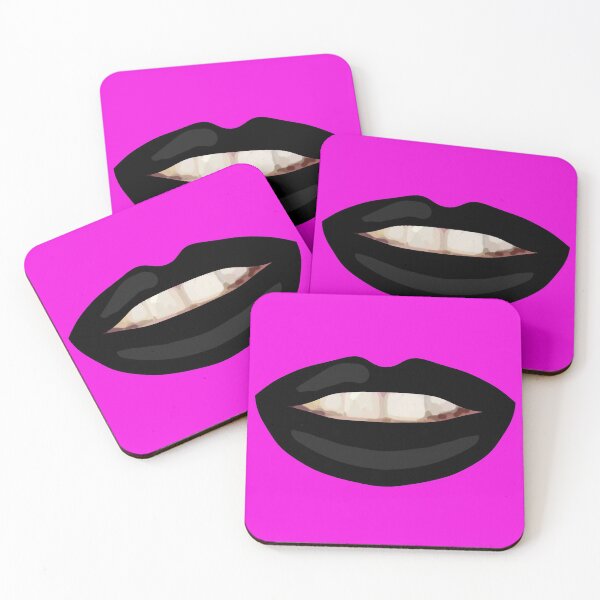 Item preview, Mouth Teeth Smile Black Lips Pink Bg designed and sold by joanstratton.