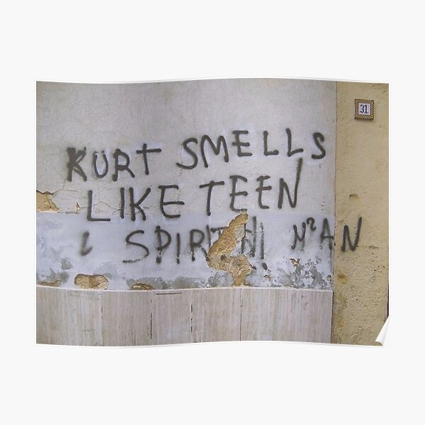 Kurt Smells Like Teen Spirit Poster