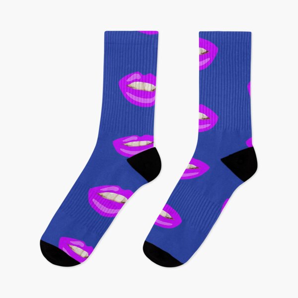 Item preview, Mouth Teeth Smile Mauve Lips Blue Bg designed and sold by joanstratton.