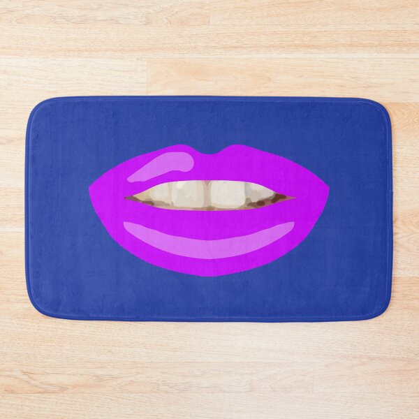 Item preview, Mouth Teeth Smile Mauve Lips Blue Bg designed and sold by joanstratton.