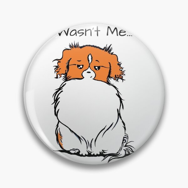 Item preview, Wasn't Me, a Tibbie Tales Comic Funny Tibetan Spaniel Dog Design designed and sold by Monica C. Webster.