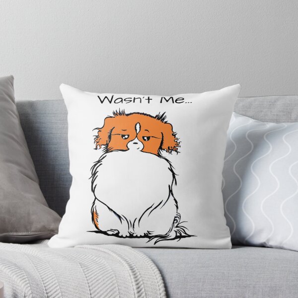 Item preview, Wasn't Me, a Tibbie Tales Comic Funny Tibetan Spaniel Dog Design designed and sold by Monica C. Webster.