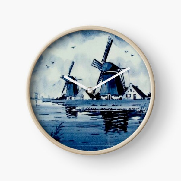 Item preview,  DUTCH BLUE DELFT : Vintage Windmills Print designed and sold by posterbobs.