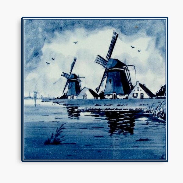 Artikel-Vorschau von DUTCH BLUE DELFT: Vintage Windmühlen Druck, designt und verkauft von posterbobs.