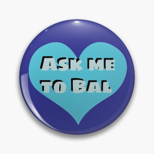 Item preview, Ask me to bal - cyan/blue version designed and sold by SPasielski Designs.
