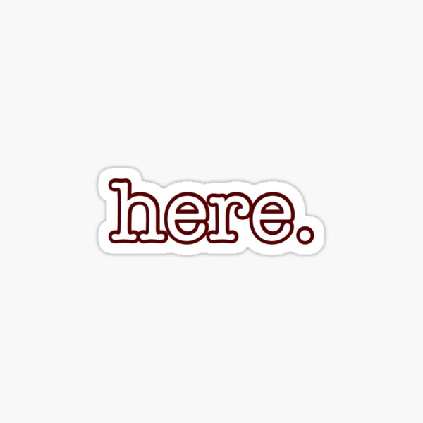Here, muster Sticker