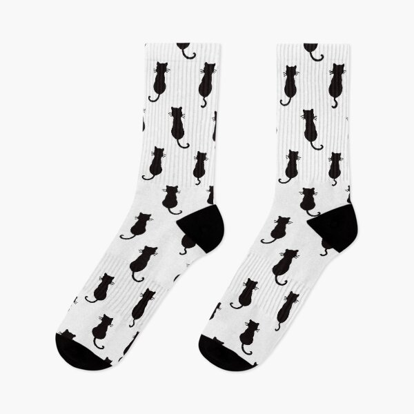 Item preview, Black Cat Polka Dot Pattern White Background designed and sold by taiche.