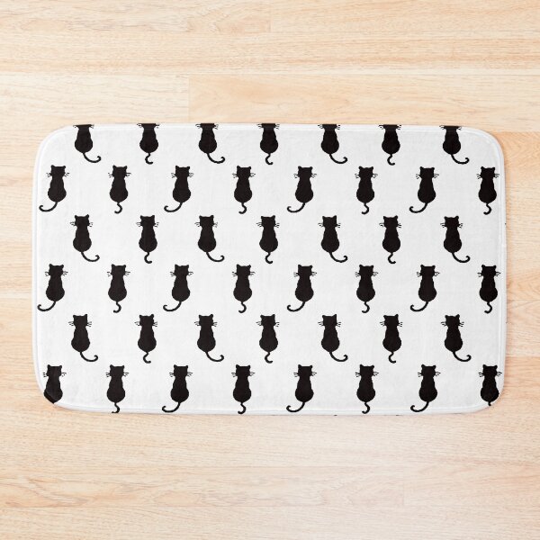 Item preview, Black Cat Polka Dot Pattern White Background designed and sold by taiche.