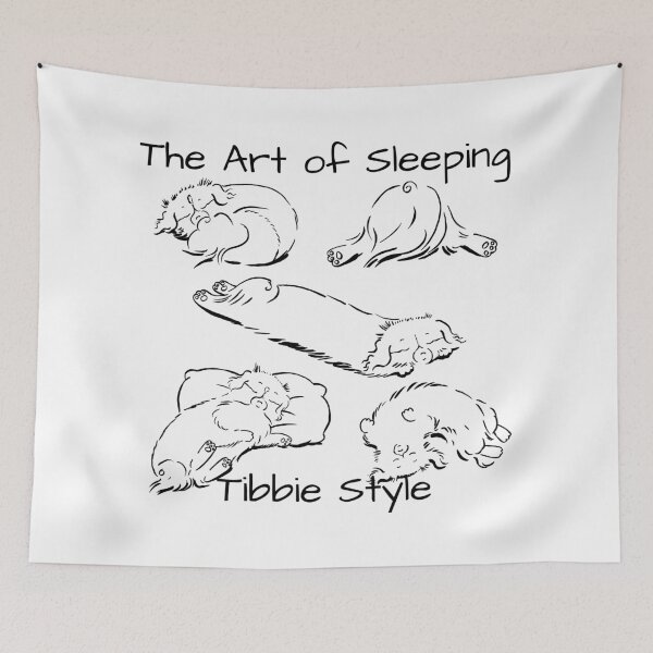 Item preview, The Art of Sleeping - Tibbie Style, a Tibbie Tales Comic Funny Dog Design designed and sold by Monica C. Webster.