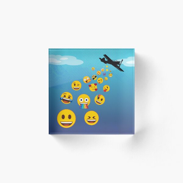 emoji skydive Bloc acrylique