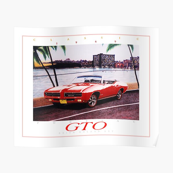 1969 Pontiac GTO Convertible ver 2 Poster