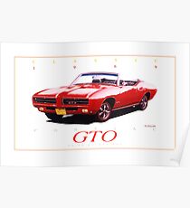 1969 Pontiac GTO Convertible ver 4 Poster