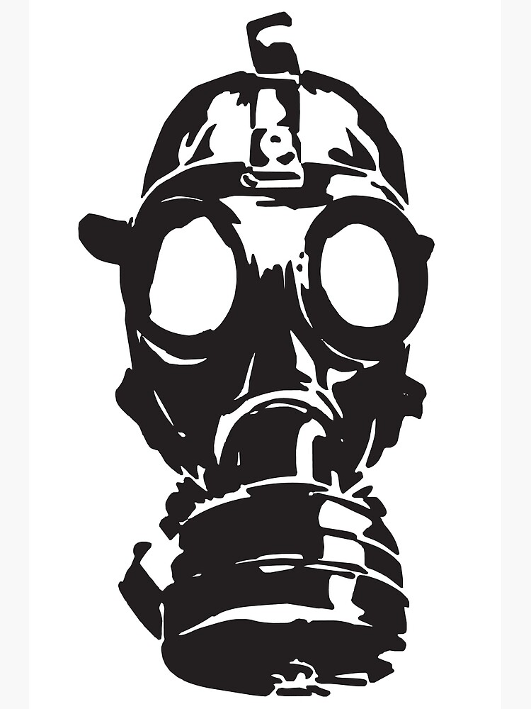 Classic Gas Mask Stencil Covid 19
