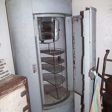 old round fridge