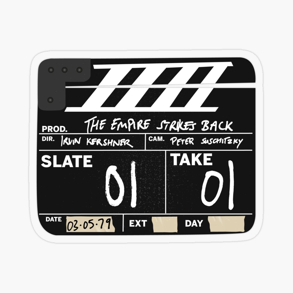 The Empire Strikes Back Clapperboard Poster for Sale by 6Wordsworth